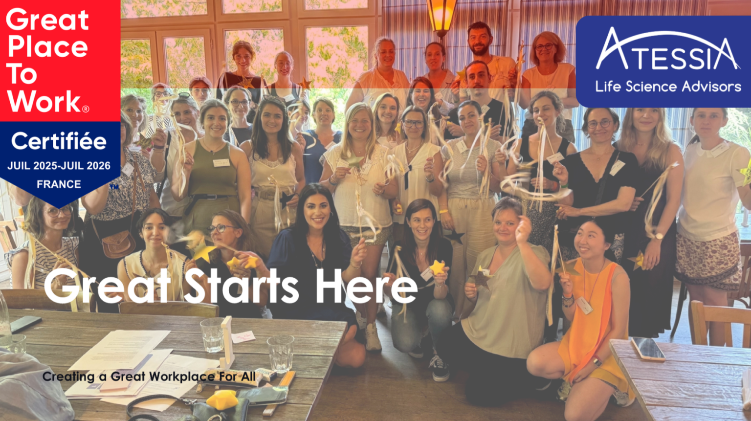 ATESSIA est certifiée Great Place To Work® 2025-2026 - Atessia